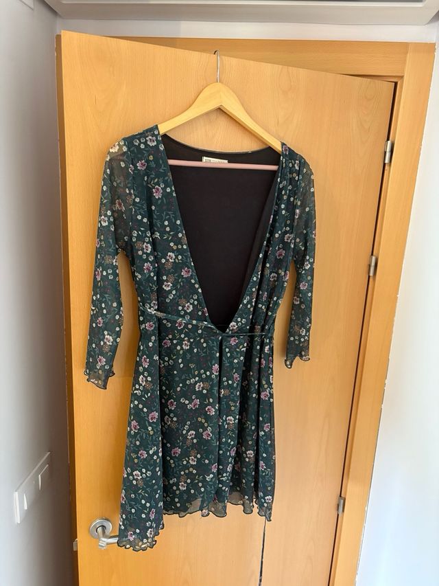 Vestido verde floral