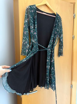 Vestido verde floral