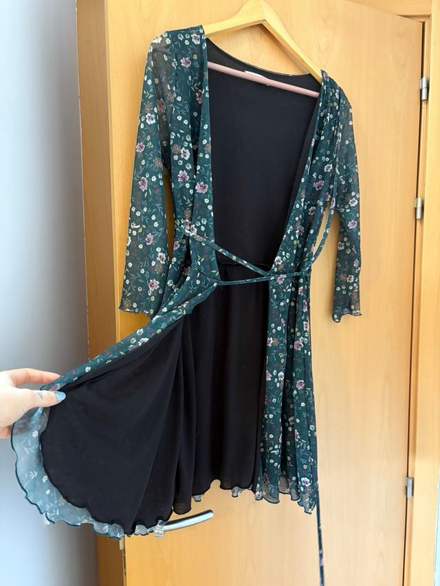 Vestido verde floral