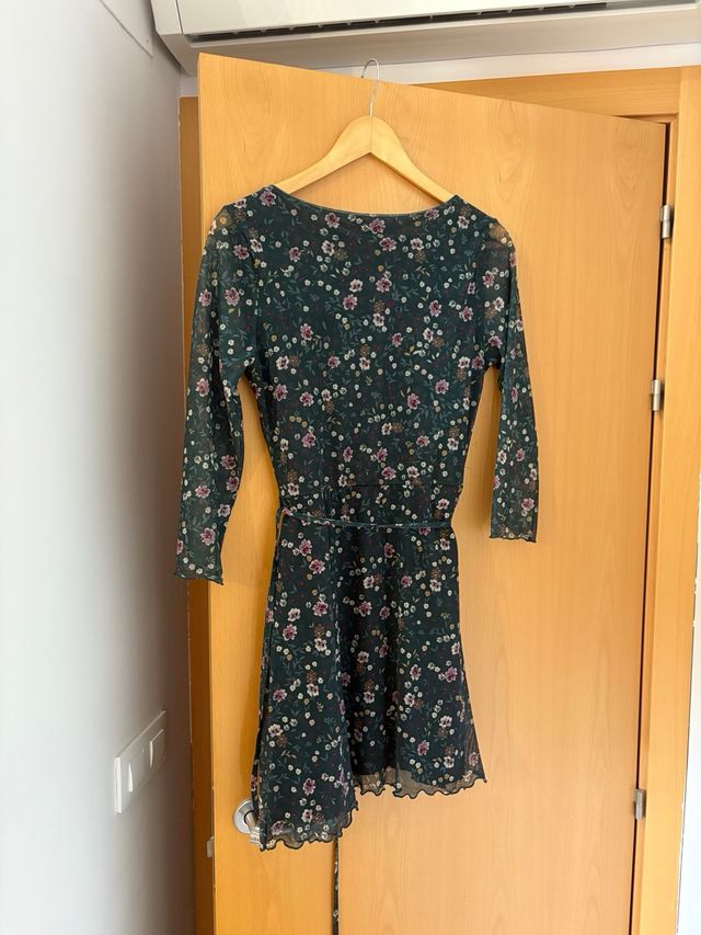 Vestido verde floral