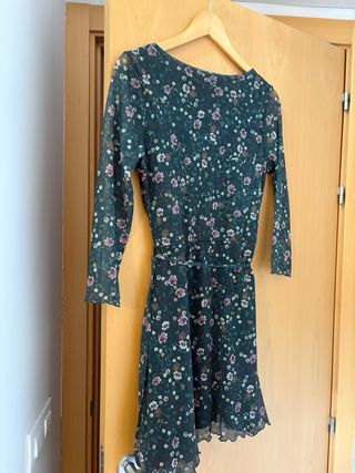 Vestido verde floral