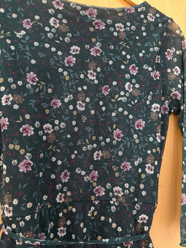 Vestido verde floral