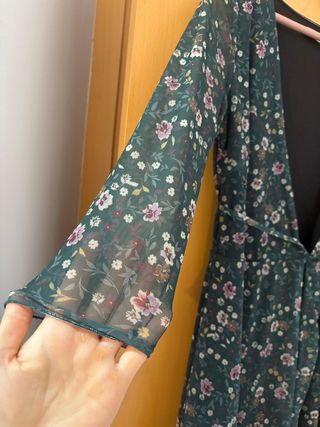 Vestido verde floral