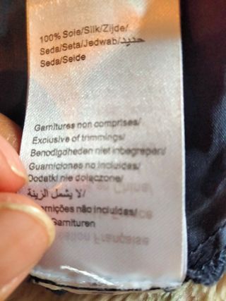 Pijama de seda negro/azul talla S