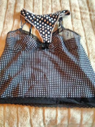 Pijama de seda negro/azul talla S