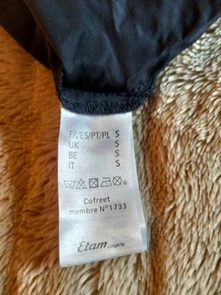 Pijama de seda negro/azul talla S