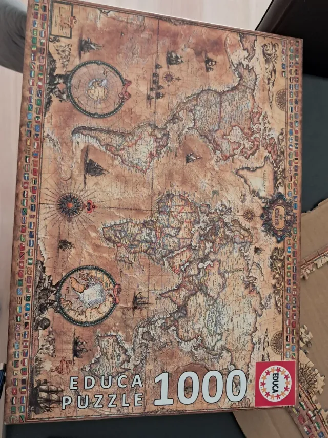 Puzzle Educa 1000 Piezas Mapa Antiguo Cambio