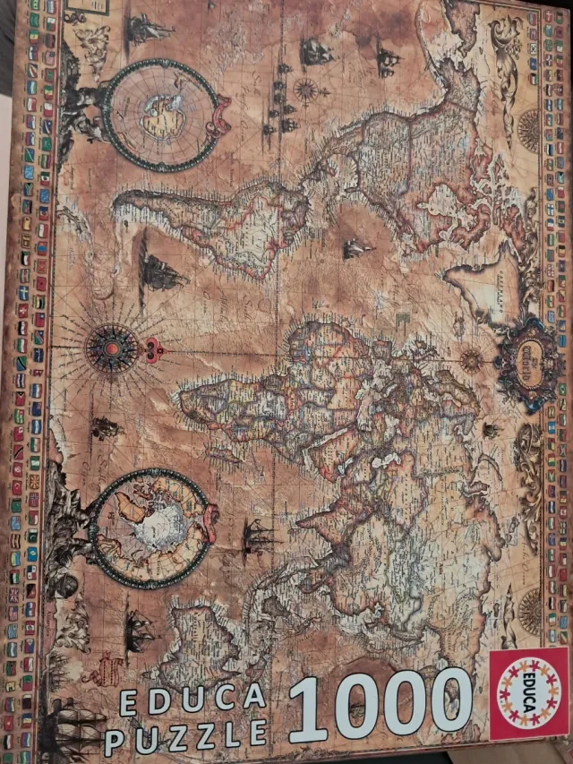 Puzzle Educa 1000 Piezas Mapa Antiguo Cambio