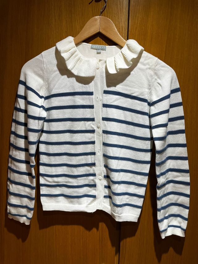 Chaqueta de punto a rayas