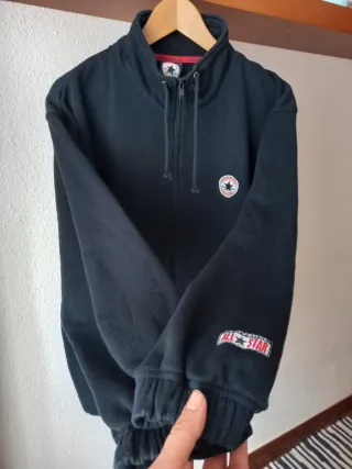 Chaqueta Converse Negra Cremallera