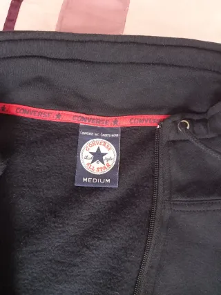 Chaqueta Converse Negra Cremallera