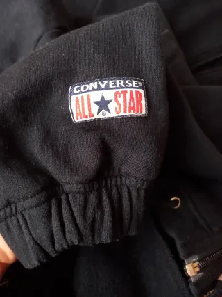 Chaqueta Converse Negra Cremallera