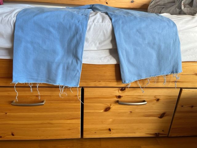 Pantalón ancho azul Mango Teen