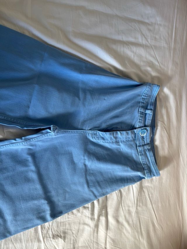 Pantalón ancho azul Mango Teen