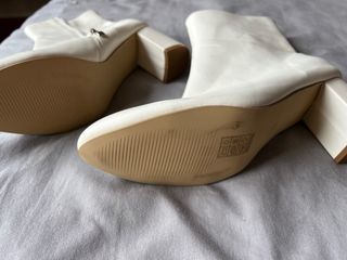 Botines blancos tacón talla 40