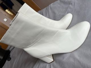 Botines blancos tacón talla 40