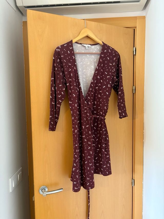 Vestido cruzado estampado