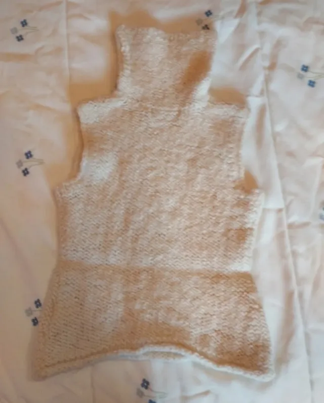 Chaleco de punto beige