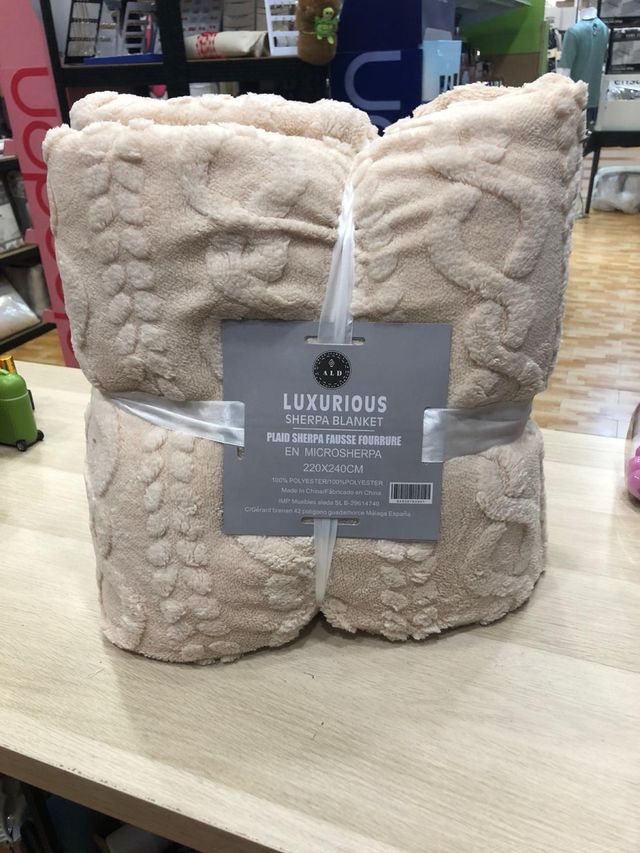 Manta Sherpa 220x240cm Beige