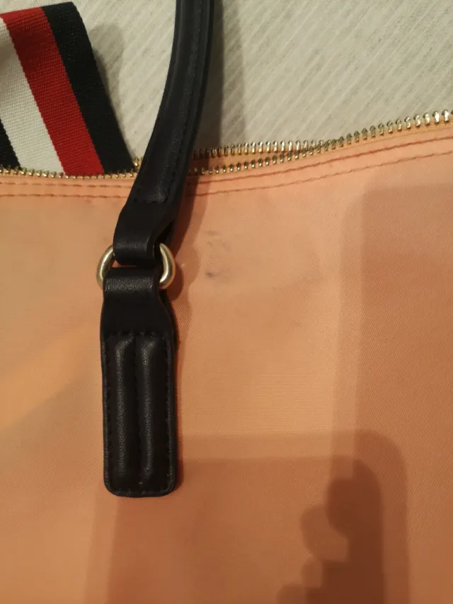 Bolso Tote Tommy Hilfiger Naranja y Negro