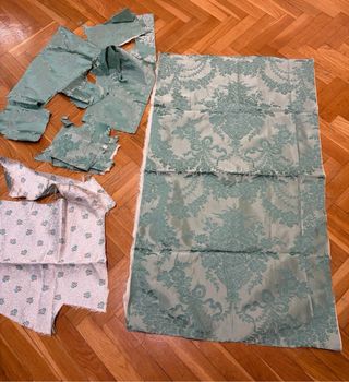 Traje de Fallera Teal y Dorado