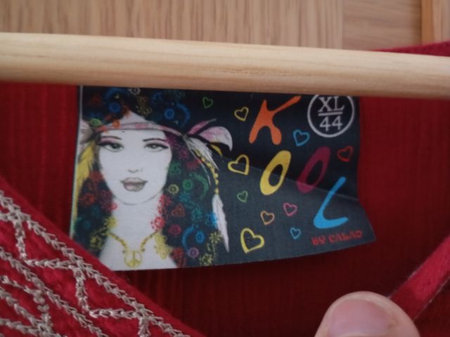 Blusón Calao Talla XL/44 Rojo