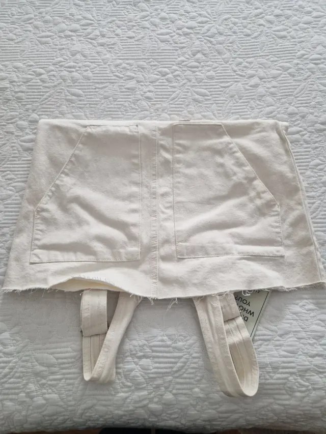 Peto vaquero blanco Talla S/36 NUEVO CON ETIQUETA