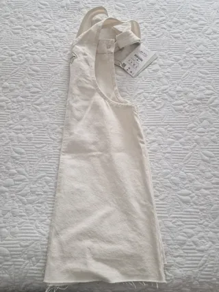 Peto vaquero blanco Talla S/36 NUEVO CON ETIQUETA