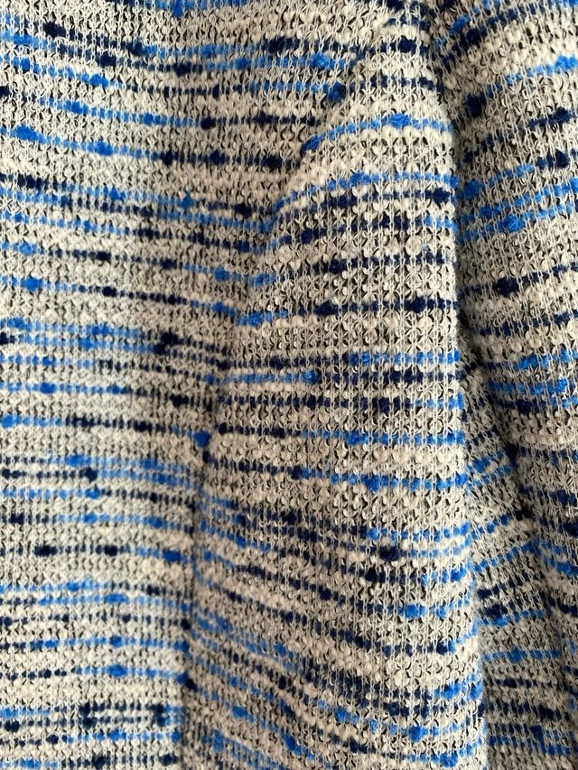 Blazer elegante mujer azul y gris