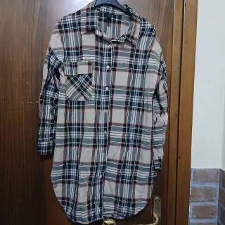 Camicia lunga donna scozzese