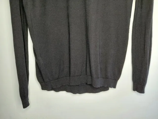 Cárdigan negro punto fino apertura lateral