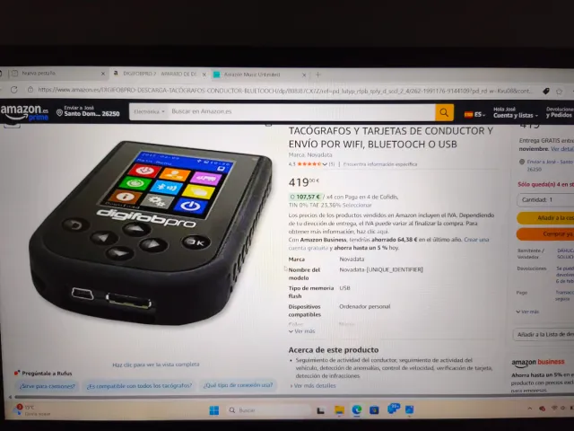 Digifobpro 2 Tacógrafo y Tarjetas Conductor