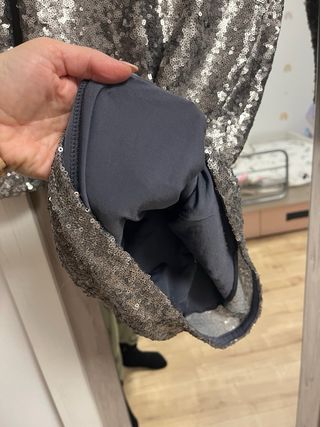 Vestido lentejuelas plata