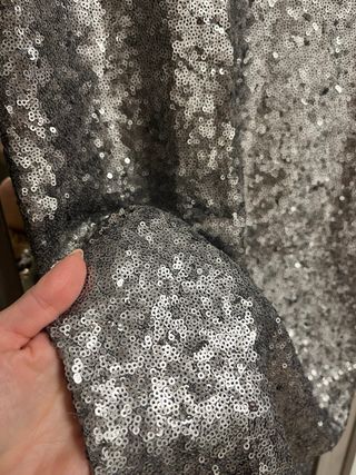 Vestido lentejuelas plata