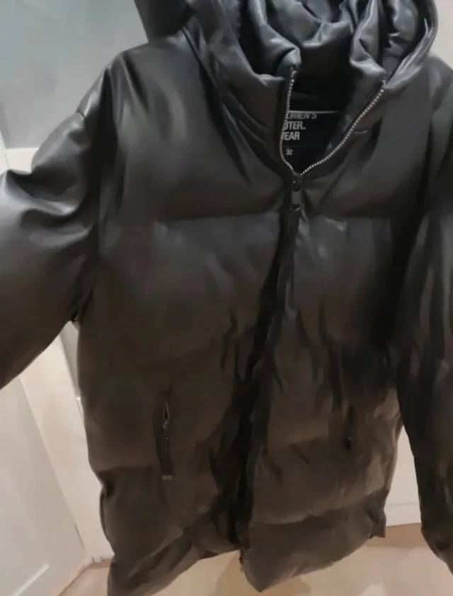 Abrigo Lefties Negro Talla XL Largo