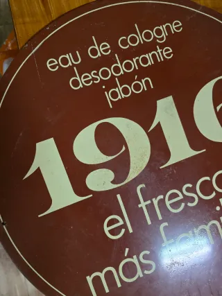 Cartel antiguo colonia 1916 vintage