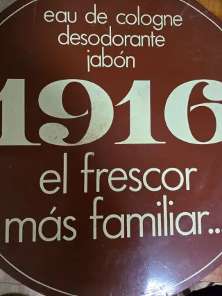Cartel antiguo colonia 1916 vintage