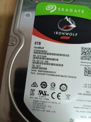 Disco Duro Seagate IronWolf 8TB NAS 3.5