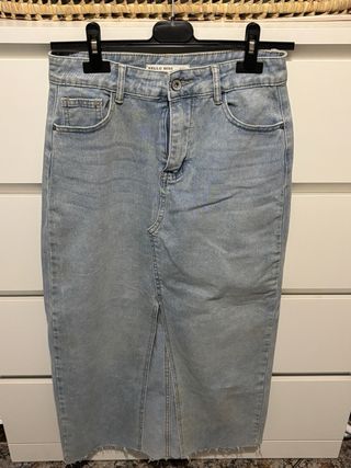 Falda Vaquera Midi HELLO MISS Azul