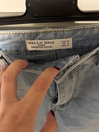 Falda Vaquera Midi HELLO MISS Azul