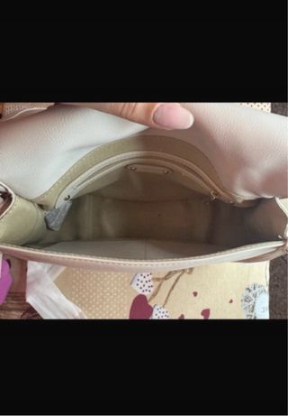 Borsa Trussardi bianca con dettagli oro