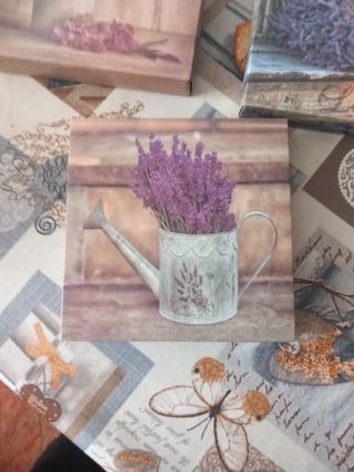 Set 3 Quadri Floreali e Lavanda