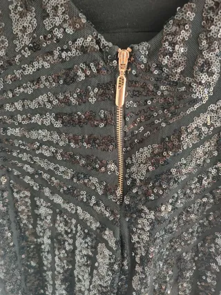 Vestido fiesta lentejuelas negro