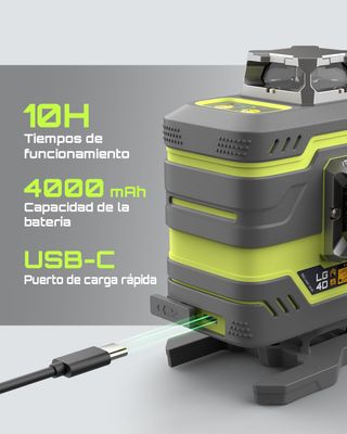 Nivel Láser LasGoo LG-4D 16 Líneas Verde