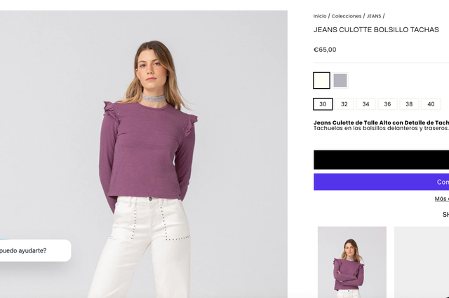 Pantalón vaquero beige NOON talla M