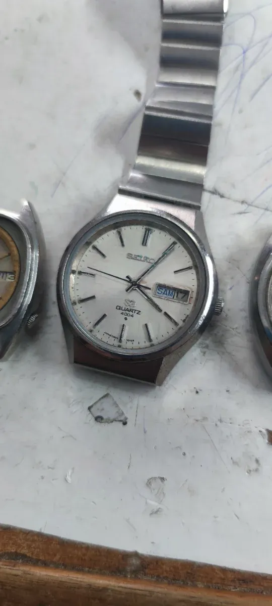Orologio Seiko Quarzo Argento Bianco