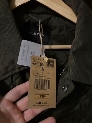 Chaqueta Scalpers acolchada verde