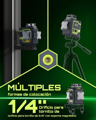 Nivel Láser Verde LasGoo LG-3DM Autonivelante