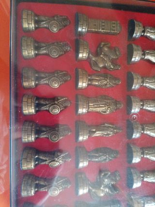 Juego de ajedrez piezas bronce