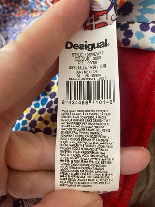 Chaqueta Biker Desigual Roja Talla M